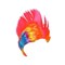 Rhode Island Novelty Adult Rainbow and Pink School and Team Spit Mohawk Wig